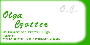 olga czotter business card